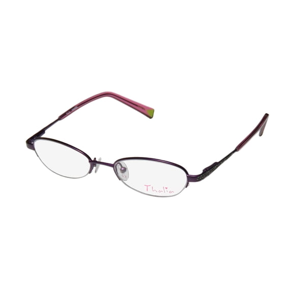 NEW THALIA CANDIDA WOMENS/LADIES DESIGNER HALF-RIM IRIS AFFORDABLE DEMO LENS CLASSY FRAME DEMO LENSES 47-17-130 FLEXIBLE HINGES EYEGLASSES/SPECTACLES