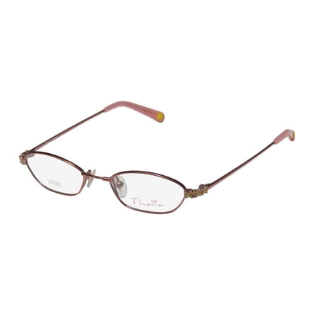 NEW THALIA DEISY CHILDRENS/KIDS/GIRLS DESIGNER FULL-RIM SHINY PINK FLEXIBLE HINGES FOR KIDS GIRLS FRAME DEMO LENSES 42-16-125 EYEGLASSES/EYE GLASSES