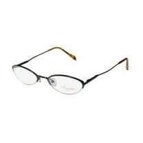 NEW THALIA GIA WOMENS/LADIES CAT EYE HALF-RIM BLACK CAT EYE "SCHOOL TEACHER PROFESSOR" LOOK FRAME DEMO LENSES 50-19-135 SPRING HINGES EYEGLASSES/GLASSES