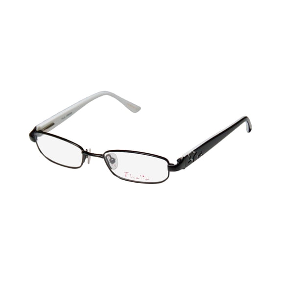 NEW THALIA JORDANA CHILDRENS/KIDS/GIRLS DESIGNER FULL-RIM BLACK / WHITE GLAMOROUS HIP FOR GIRLS TEENS FRAME DEMO LENSES 45-16-120 FLEXIBLE HINGES EYEGLASSES/EYEWEAR