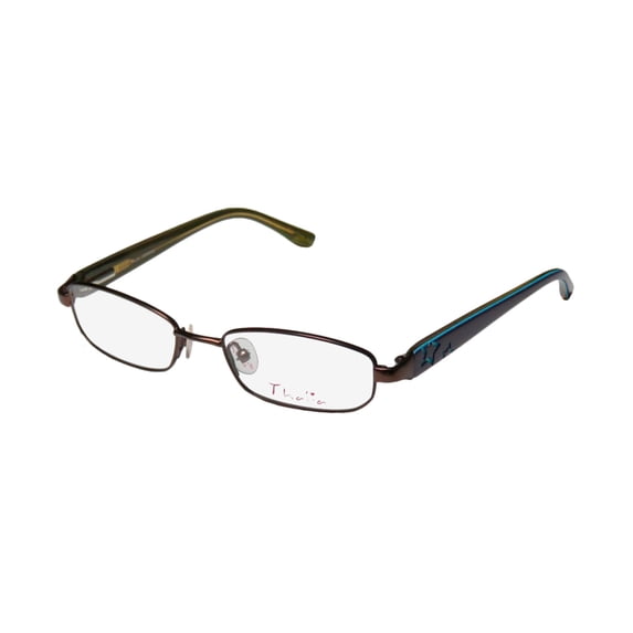 NEW THALIA JORDANA CHILDRENS/KIDS/GIRLS DESIGNER FULL-RIM BROWN / PURPLE / BLUE GLAMOROUS HIP FOR GIRLS TEENS FRAME DEMO LENSES 47-16-125 FLEXIBLE HINGES EYEGLASSES/SPECTACLES