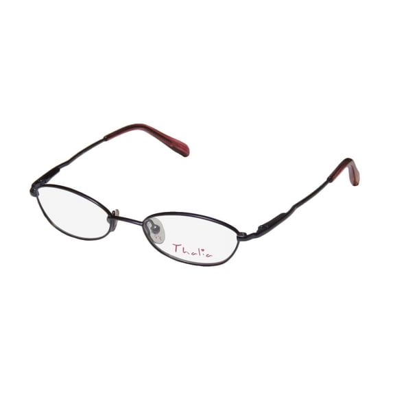 NEW THALIA LEA CHILDRENS/KIDS/GIRLS DESIGNER FULL-RIM PLUM OPHTHALMIC GENUINE FOR GIRLS TEENS FRAME DEMO LENSES 43-16-120 SPRING HINGES EYEGLASSES/EYE GLASSES