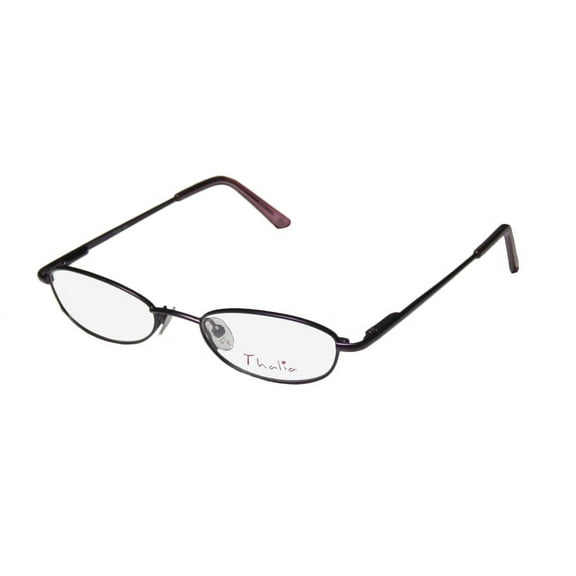 NEW THALIA LIVI CHILDRENS/KIDS/GIRLS DESIGNER FULL-RIM EGGPLANT BUDGET DISTINCT FOR GIRLS TEENS FRAME DEMO LENSES 44-17-125 FLEXIBLE HINGES EYEGLASSES/SPECTACLES