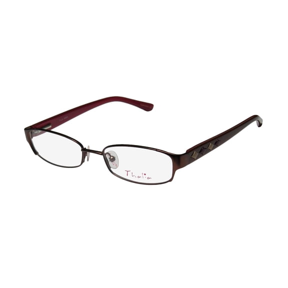 NEW THALIA MODA WOMENS/LADIES DESIGNER FULL-RIM BROWN DURABLE SPECTACULAR FULL-RIM HIP FRAME DEMO LENSES 46-16-125 FLEXIBLE HINGES EYEGLASSES/EYE GLASSES
