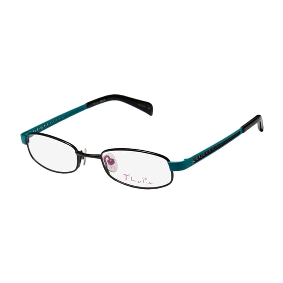 NEW THALIA PAOLA WOMENS/LADIES DESIGNER FULL-RIM BLACK / TEAL PERFECT FOR SCHOOL COLLEGE GIRLS TEENS FRAME DEMO LENSES 44-17-125 EYEGLASSES/GLASSES