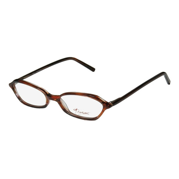 NEW THALIA PARAISO WOMENS/LADIES DESIGNER FULL-RIM HAVANA / AMBER MUST HAVE LIGHT STYLE CASUAL FRAME DEMO LENSES 52-17-140 FLEXIBLE HINGES EYEGLASSES/EYE GLASSES