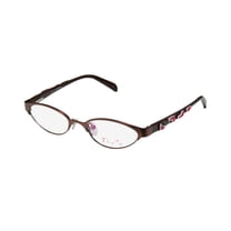 NEW THALIA QUERIDA CHILDRENS/KIDS/GIRLS CAT EYE FULL-RIM BROWN / PINK / WHITE STUNNING SLEEK FOR GIRLS TEENS CAT EYE FRAME DEMO LENSES 45-16-125 SPRING HINGES EYEGLASSES/EYEGLASS FRAME