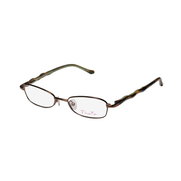 NEW THALIA TRENZA WOMENS/LADIES DESIGNER FULL-RIM BROWN / HAVANA UNIQUE DESIGN WITH SILICONE NOSE PADS FRAME DEMO LENSES 44-16-125 FLEXIBLE HINGES EYEGLASSES/EYE GLASSES