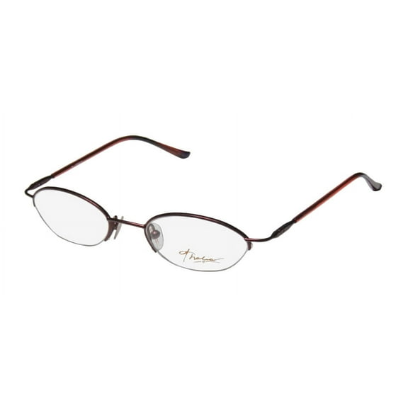 NEW THALIA VERONICA WOMENS/LADIES DESIGNER HALF-RIM PLUM SIMPLE & ELEGANT HIP CLASSIC DESIGN FRAME DEMO LENSES 45-18-130 FLEXIBLE HINGES EYEGLASSES/EYE GLASSES