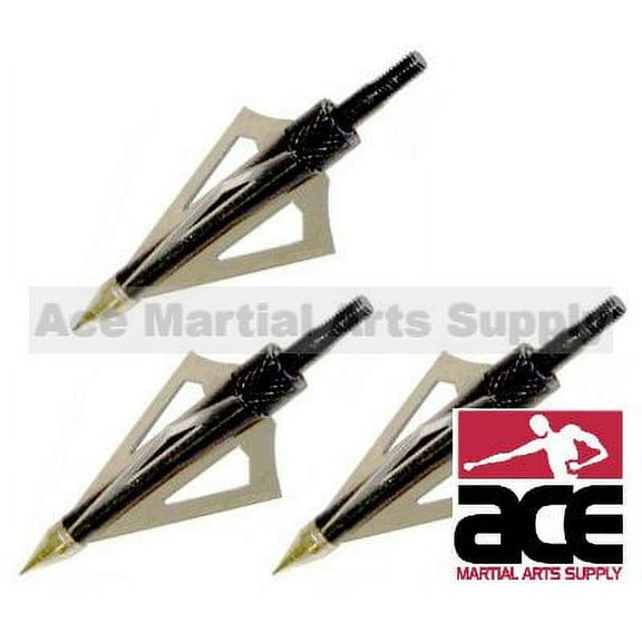 NEW THREE PACK 3-BLADE BROADHEAD TIPS 150 LB CROSSBOW ARROWS BOLTS ARCHERY