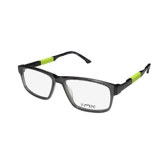 NEW TIMEX CHANGE UP MENS DESIGNER FULL-RIM SMOKE FRAME DEMO LENSES 52-15-135 SPRING HINGES EYEGLASSES/GLASSES