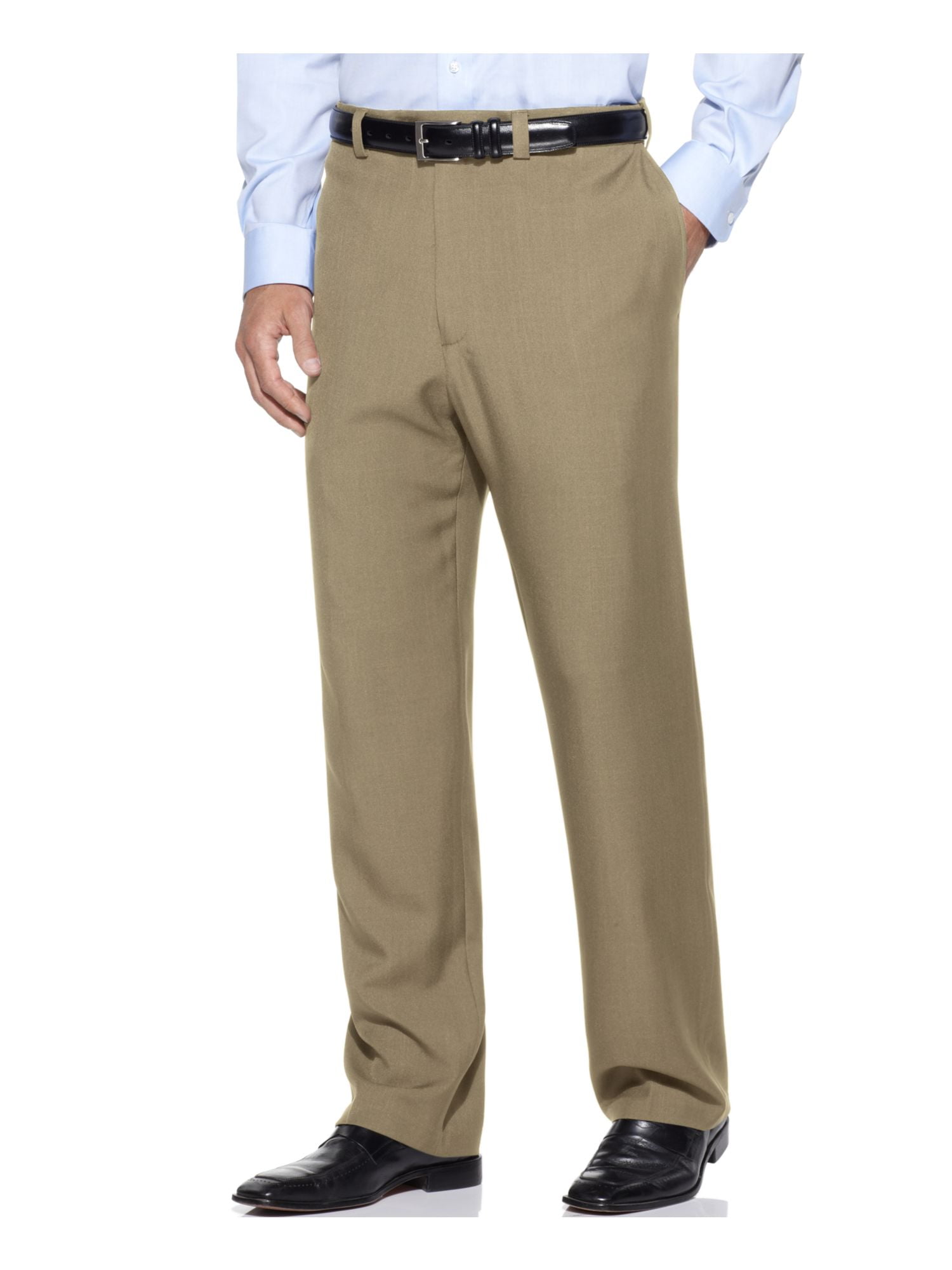 Haggar Men's E-CLO Stria Flat Front Dress Pant Classic Fit HD00218