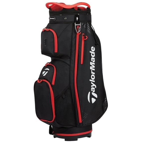 NEW TaylorMade Golf TM23 Pro Cart Bag 14-Way Top - Black / Red