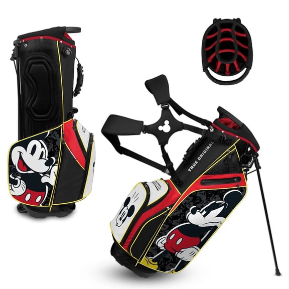 Team Effort Golf Disney Mickey Mouse Happy/Mad Caddie Carry Hybrid Bag Black/Red/White