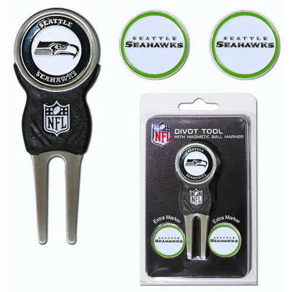 NEW Team Golf NFL Seattle Seahawks Divot Tool and Ball Markers