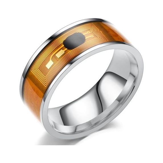 NEW Technology Android Phone Equipment Waterproof Wearable Connect Smart NFC Finger Ring Intelligent SILVER 12