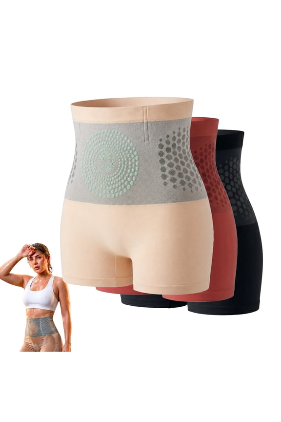 NEW Thermogenic Fat Burning Sculpting Shorts, Thermal Yoga Pants, Seamless Firming Shaping Shorts with Tummy Flatten & Hip Lifting,Women Fatty Pack Thermal Shaping Shorts Size M