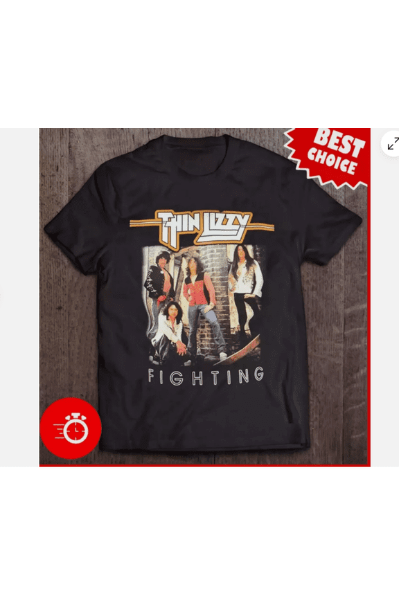 NEW! Thin Lizzy Band Black Cotton All Size To 4XL Shirt Unisex