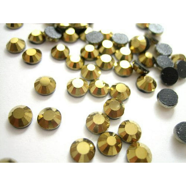 NEW ThreadNanny CZECH Quality 10gross (1440pcs) HotFix GOLD Rhinestones  Crystals - 5mm/20ss GOLD Color