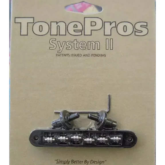 NEW- Tone Pros TP6R-G Nashville Tunematic Bridge, Roller Saddles - BLACK