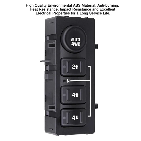 NEW Transfer Case Shift Selector Switch Compatible with GM 4WD Vehicles, Replaces 19259313, 1-Pack