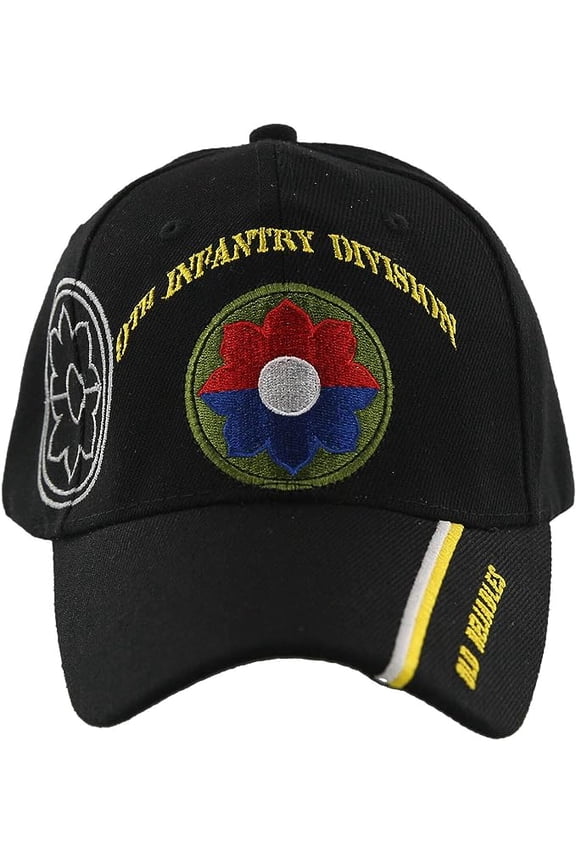 NEW! US ARMY 9TH INFANTRY DIVISION CAP HAT BLACK