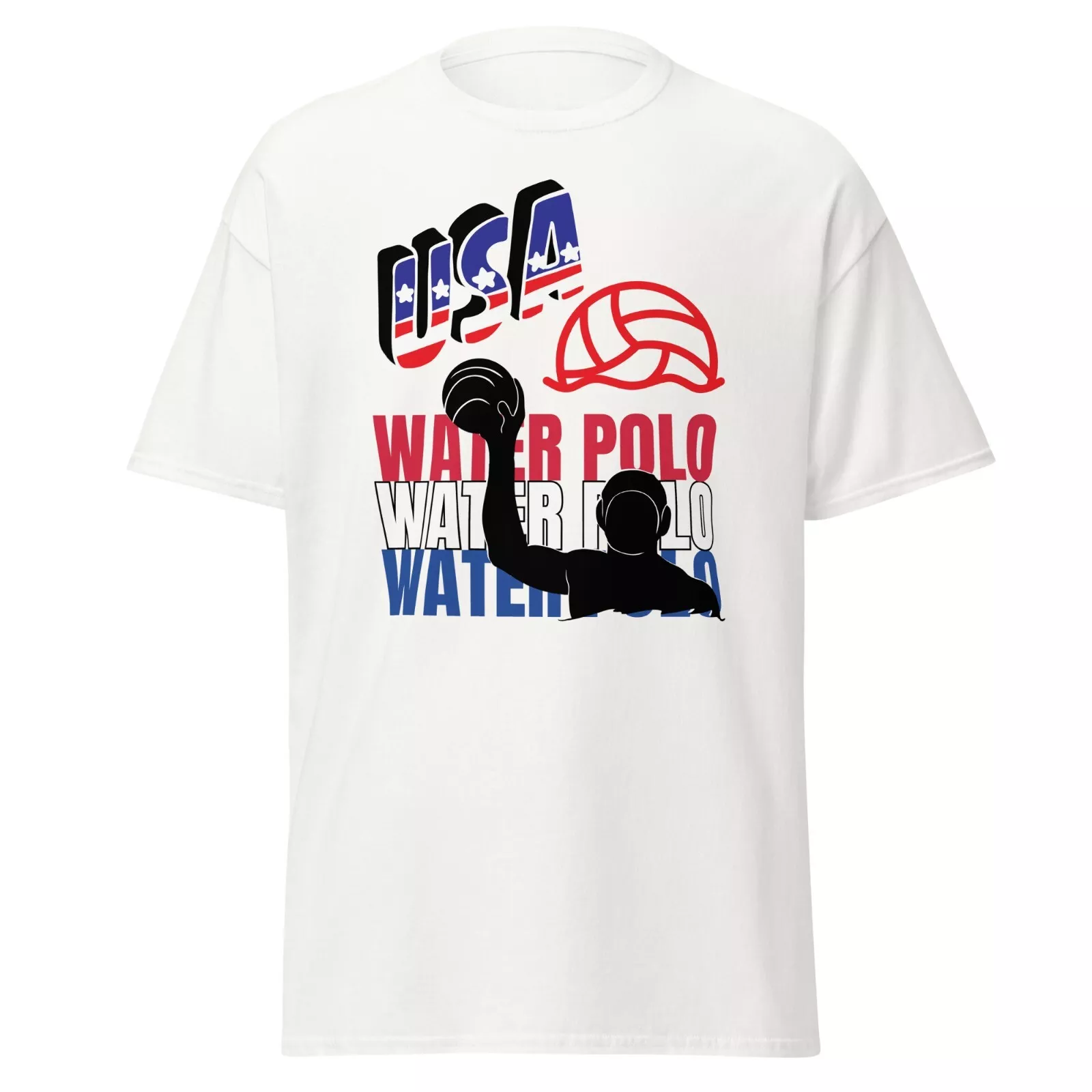 NEW USA Water Polo Shirt For Olympics Paris 2024 American Water Polo