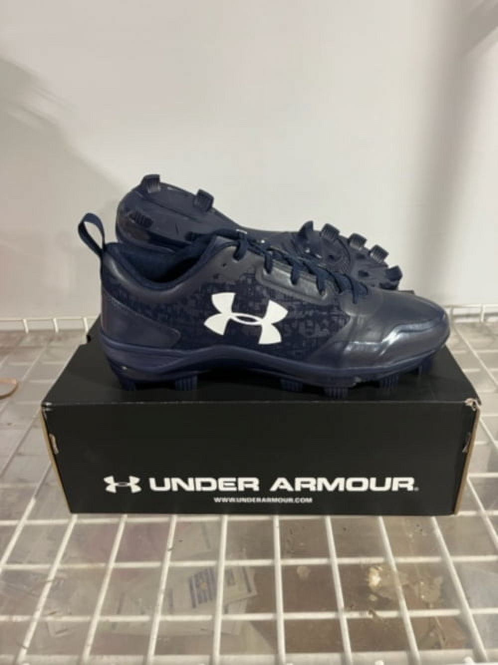 NEW Under Armour Team Heater Low TPU Baseball Cleats Navy Sz 11.5
