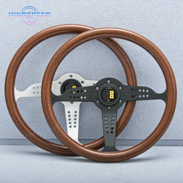 NEW Universal 14Inch Racing Grand Prix Classic Wood Sport Steering Wheel For JDM Car Accessories