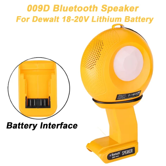 NEW Upgrade Bluetooth Speaker For De*walt 20V Li-ion Battery Portable Player Loudspeaker Amplifier