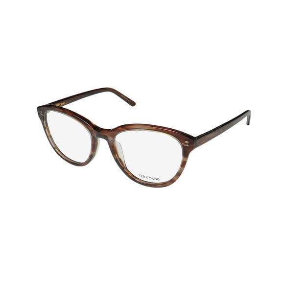 NEW VERA WANG LUXE ALEXEY WOMENS/LADIES CAT EYE FULL-RIM TABAC FRAME DEMO LENSES 52-19-140 EYEGLASSES/SPECTACLES