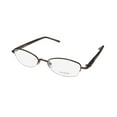 thumbnail image 1 of NEW VERA WANG LUXE BELLATRIX WOMENS/LADIES OVAL HALF-RIM BROWN FRAME DEMO LENSES 49-17-132 EYEGLASSES/EYEWEAR, 1 of 9