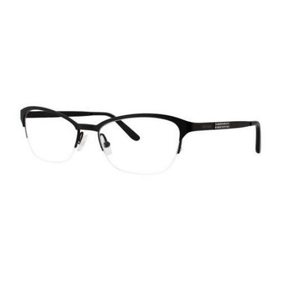 NEW VERA WANG LUXE CATLIN WOMENS/LADIES CAT EYE HALF-RIM BLACK FRAME DEMO LENSES 51-16-130 EYEGLASSES/EYEGLASS FRAME