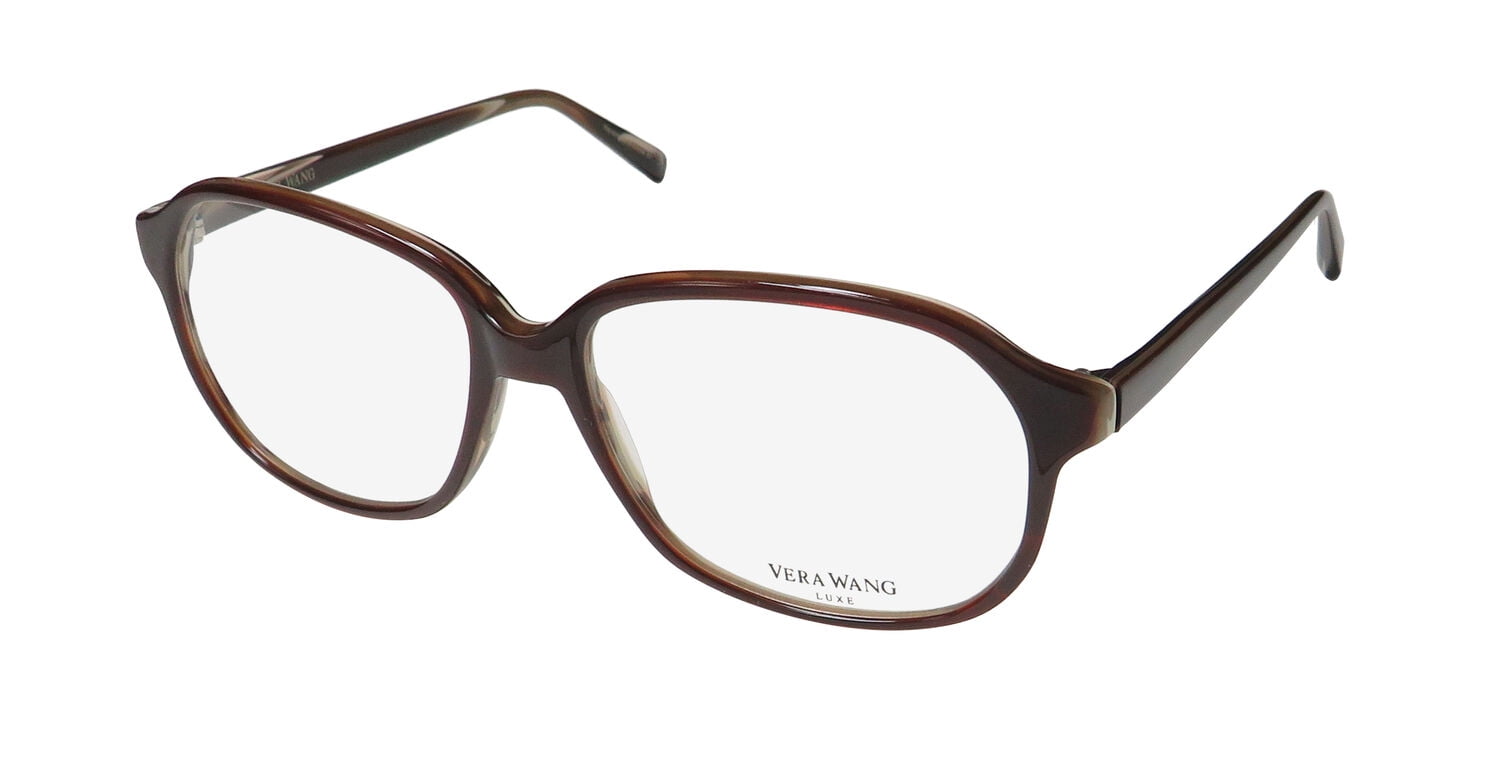 NEW VERA WANG LUXE EDEN WOMENS LADIES OVERSIZED FULL RIM BURGUNDY FRAME DEMO LENSES 54 15 140 EYEGLASSES GLASSES