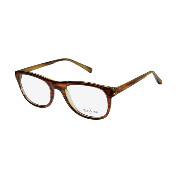 NEW VERA WANG LUXE ENIDE WOMENS/LADIES DESIGNER FULL-RIM TABAC FRAME DEMO LENSES 51-18-135 EYEGLASSES/EYEGLASS FRAME