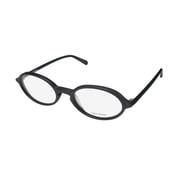 NEW VERA WANG LUXE ETAIN WOMENS/LADIES OVAL FULL-RIM MATTE BLACK FRAME DEMO LENSES 49-19-140 EYEGLASSES/GLASSES