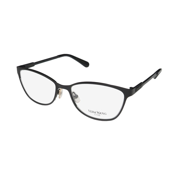 NEW VERA WANG LUXE KALLIET WOMENS/LADIES CAT EYE FULL-RIM BLACK FRAME DEMO LENSES 51-17-133 EYEGLASSES/EYE GLASSES