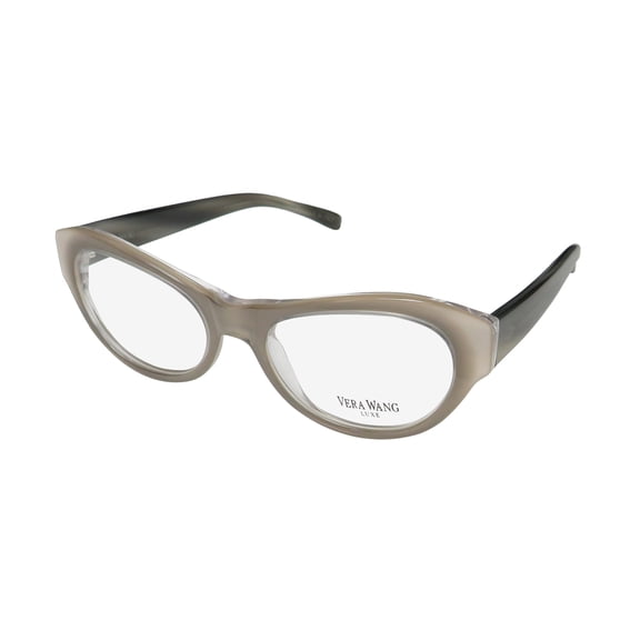 NEW VERA WANG LUXE LARISA WOMENS/LADIES CAT EYE FULL-RIM TAUPE FRAME DEMO LENSES 52-17-135 EYEGLASSES/EYE GLASSES