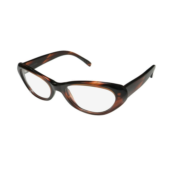 NEW VERA WANG LUXE LINETTE WOMENS/LADIES CAT EYE FULL-RIM DEMI HORN FRAME DEMO LENSES 54-17-135 EYEGLASSES/GLASSES