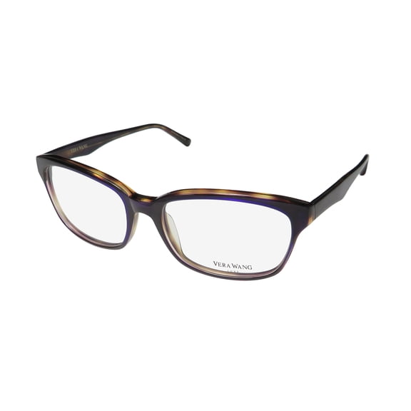 NEW VERA WANG LUXE LUNA WOMENS/LADIES CAT EYE FULL-RIM PLUM TORTOISE FRAME DEMO LENSES 53-17-140 EYEGLASSES/EYEWEAR