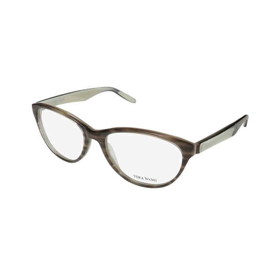 NEW VERA WANG LUXE MAURELLE WOMENS/LADIES DESIGNER FULL-RIM NOIR HORN FRAME DEMO LENSES 54-17-135 EYEGLASSES/SPECTACLES