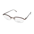 thumbnail image 1 of NEW VERA WANG LUXE MIREILLE 2 WOMENS/LADIES DESIGNER HALF-RIM TITANIUM CHOCOLATE FRAME DEMO LENSES 49-18-135 EYEGLASSES/EYEWEAR, 1 of 9