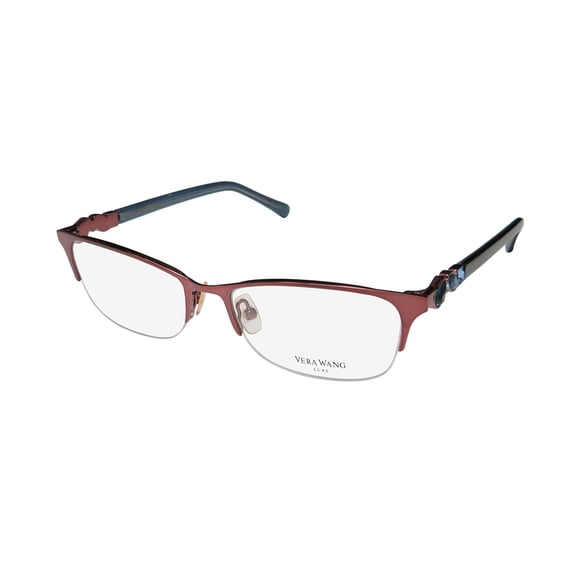 NEW VERA WANG LUXE NEDAJ WOMENS/LADIES CAT EYE HALF-RIM TORTOISE FRAME DEMO LENSES 50-16-135 EYEGLASSES/EYEWEAR