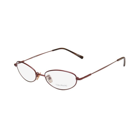NEW VERA WANG V01 WOMENS/LADIES OVAL FULL-RIM BURGUNDY CLASSIC SHAPE HIP MADE IN ITALY FRAME DEMO LENSES 49-17-135 EYEGLASSES/SPECTACLES