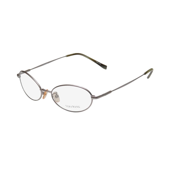 NEW VERA WANG V02 WOMENS/LADIES DESIGNER FULL-RIM SILVER CLASSIC SHAPE HIP MADE IN ITALY FRAME DEMO LENSES 50-16-135 EYEGLASSES/SPECTACLES