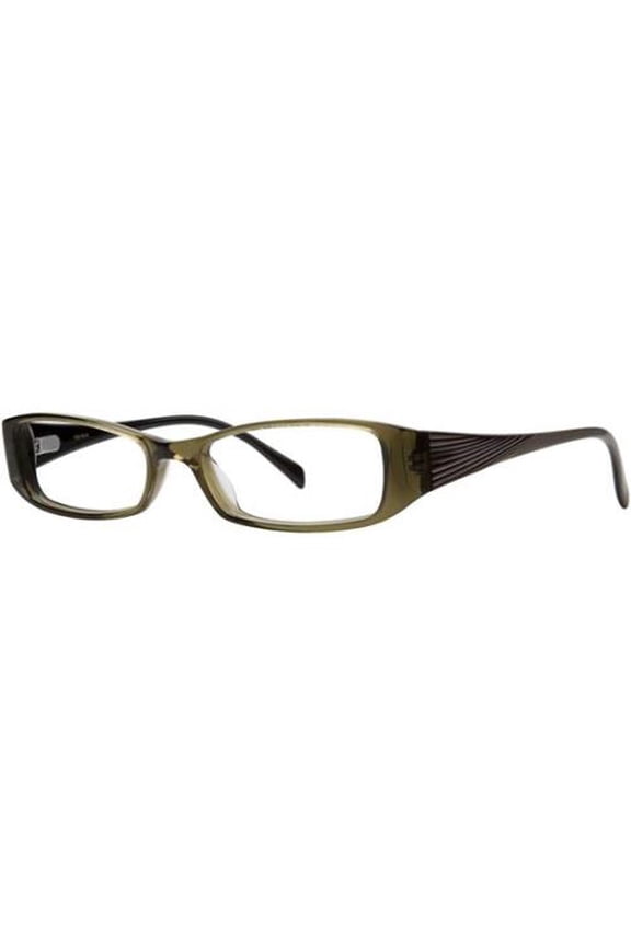 NEW VERA WANG V024 WOMENS/LADIES DESIGNER FULL-RIM OLIVE / BROWN / GRAY FRAME DEMO LENSES 50-16-130 FLEXIBLE HINGES EYEGLASSES/SPECTACLES