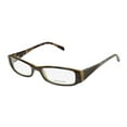 thumbnail image 1 of NEW VERA WANG V024 WOMENS/LADIES DESIGNER FULL-RIM SUEDE HORN / IVORY FRAME DEMO LENSES 50-16-130 SPRING HINGES EYEGLASSES/GLASSES, 1 of 9
