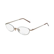 NEW VERA WANG V04 WOMENS/LADIES DESIGNER HALF-RIM GOLD "SCHOOL TEACHER PROFESSOR" LOOK MADE IN JAPAN FRAME DEMO LENSES 47-17-130 EYEGLASSES/EYE GLASSES