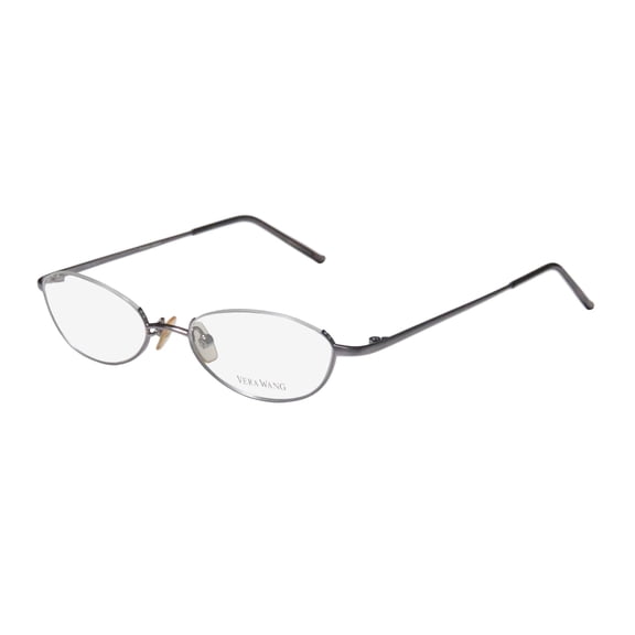 NEW VERA WANG V04 WOMENS/LADIES DESIGNER HALF-RIM LILAC "SCHOOL TEACHER PROFESSOR" LOOK MADE IN JAPAN FRAME DEMO LENSES 49-18-135 EYEGLASSES/GLASSES