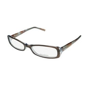 NEW VERA WANG V050 WOMENS/LADIES DESIGNER FULL-RIM BROWN COLOR COMBINATION GORGEOUS HIP FRAME DEMO LENSES 51-15-132 EYEGLASSES/GLASSES